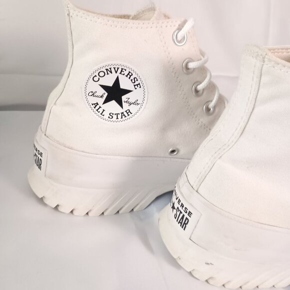 Converse Chuck Taylor All Star Lugged 2.0 High White Women 10.5 Men 8.5 - Picture 7 of 10